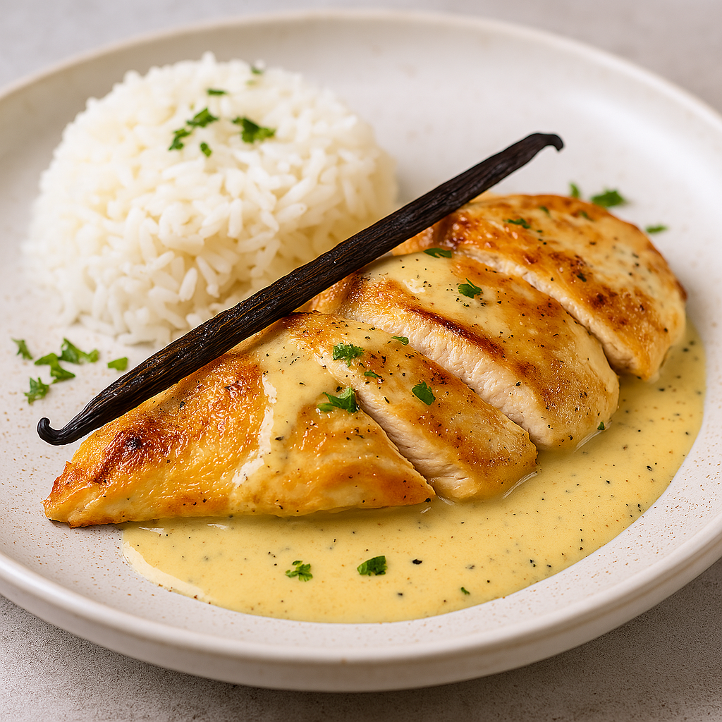Filets de poulet marinés à la vanille