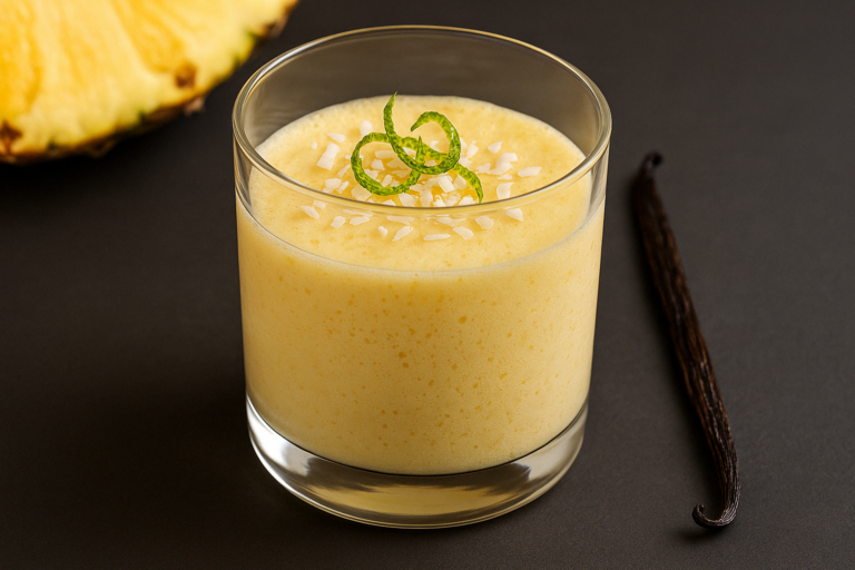 mousse ananas victoria à la vanille